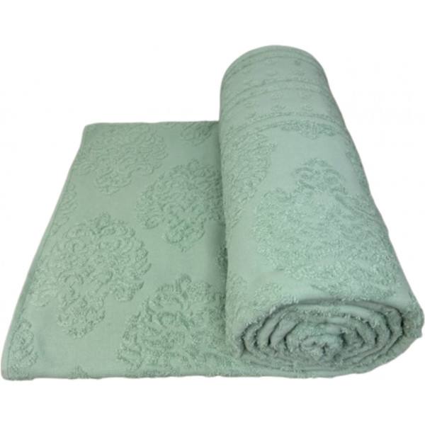 Фото - Простирадло полуторне GM Textile махрове жакардове фісташкове 150х200