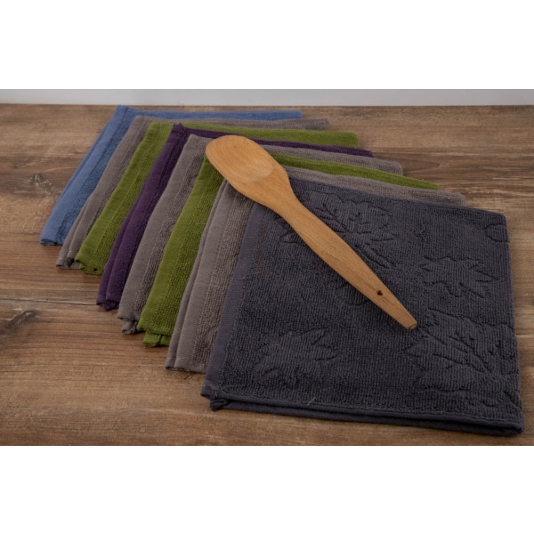 Фото - Набір серветок GM Textile махрових жакардових листочки 25х45, 8 шт