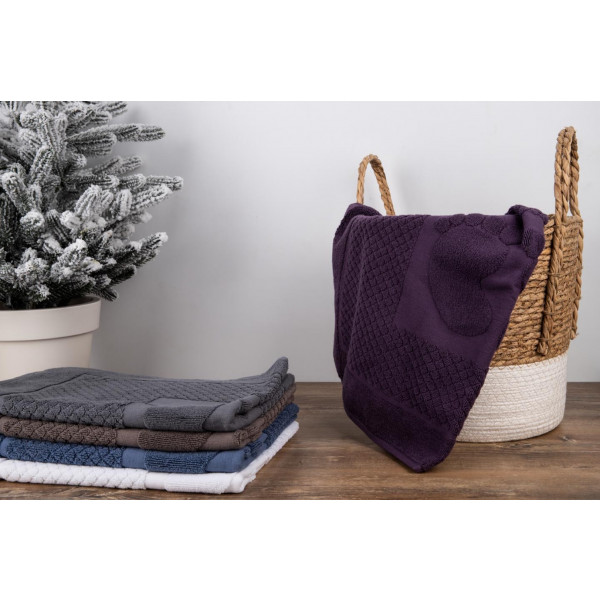 Фото - Рушник для ніг GM Textile махровий виноградний 50х70