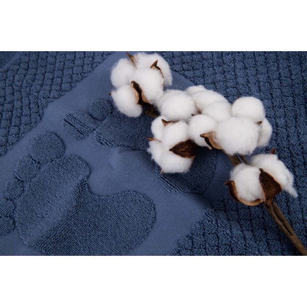 Фото - Рушник для ніг GM Textile махровий блакитний 50х70