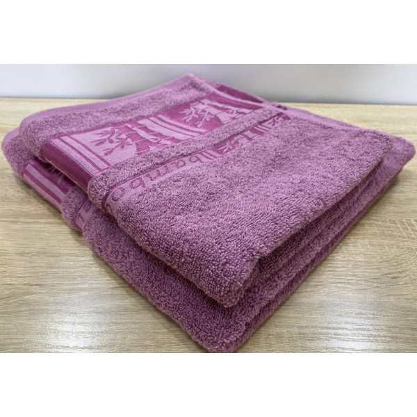 Фото - Рушник для обличчя GM Textile махровий пудра бамбук 50x90