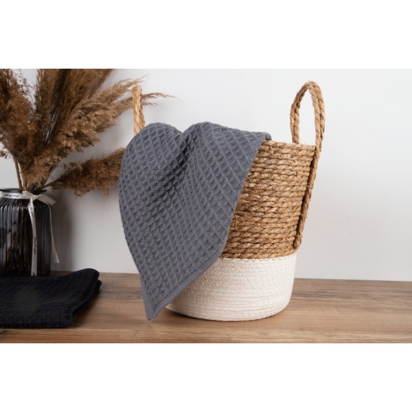 Фото - Полотенце для лица GM Textile вафельное серое 50х90, 280 г/м2