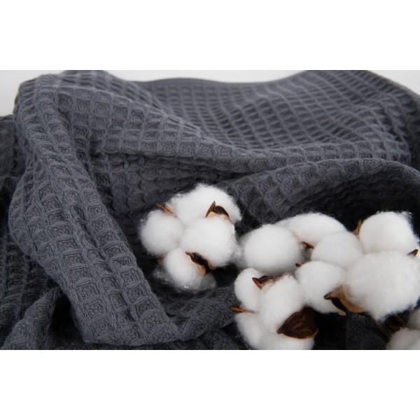 Фото - Полотенце для лица GM Textile вафельное серое 50х90, 280 г/м2