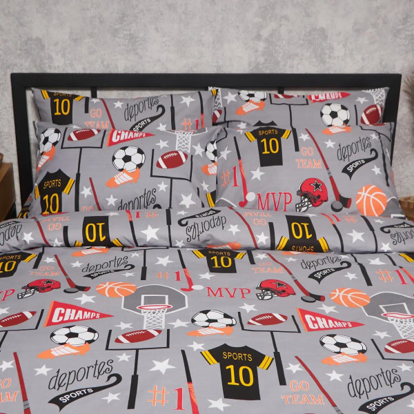 Фото - Комплект постільної білизни Moon&Star Бязь Gold Люкс Champion’s Rest 200х220 нав. 2х40х60 (MS-820008900)