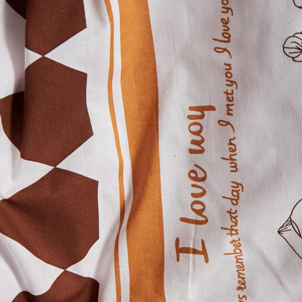 Фото - Комплект постільної білизни Moon&Star Бязь Gold Люкс Heart Patch 200х220 нав. 2х70х70 (MS-820009392)