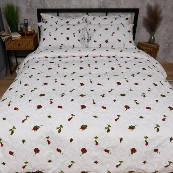 Фото - Комплект постільної білизни Moon&Star Бязь Gold Люкс Romantic Rose 143х210 см нав. 4х70х70 (MS-820009679)