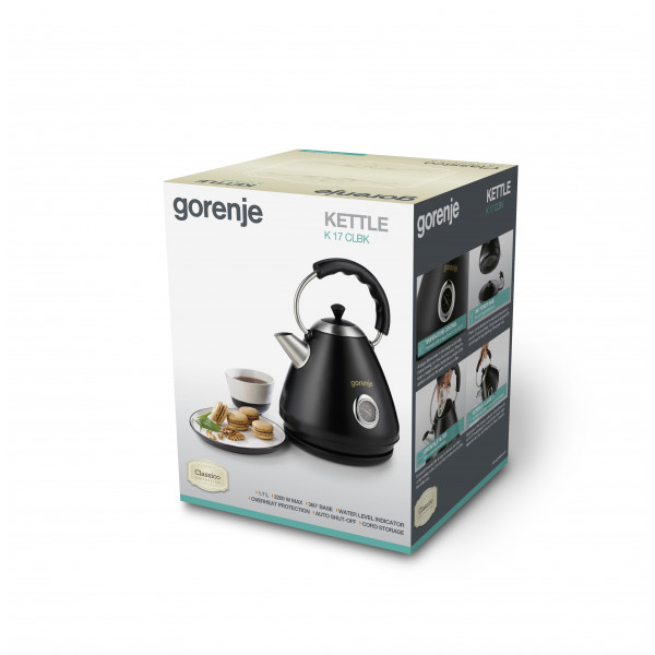 Фото - Уценка - Электрический чайник Gorenje K 17 CLBK