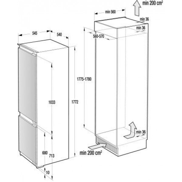 Фото - Холодильник встраиваемый Gorenje RKI 2181 E1