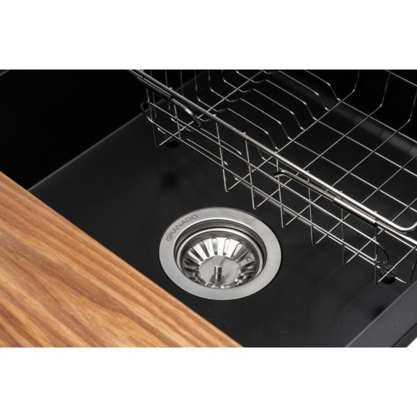 Фото - Мийка кухонна+змішувач GRANADO Optimal Estella black shine