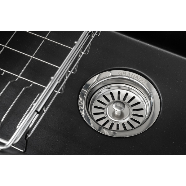 Фото - Мийка кухонна+змішувач+дозатор GRANADO Royal Artes black shine (+подрібнювач Algar+Ferrol inox+ Redondo inox+кошик+дошка)