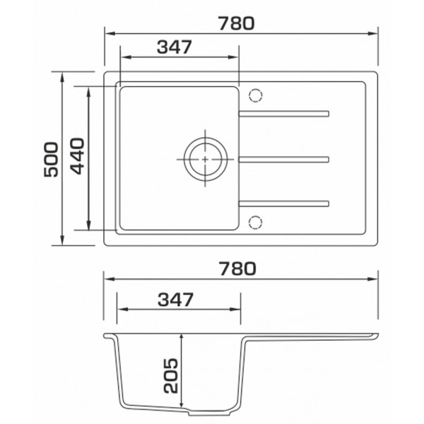 Фото - Мийка кухонна GRANADO Toledo White