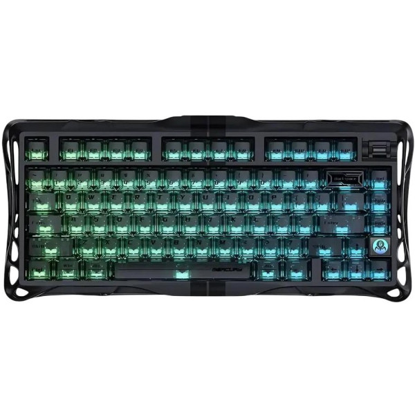 Фото - Клавіатура бездротова ігрова GravaStar Mercury V75 80keys, Magnetic Jade Pro, 8K, USB-A, RGB, Stealth Black (GSV75_XTAL_BLK)