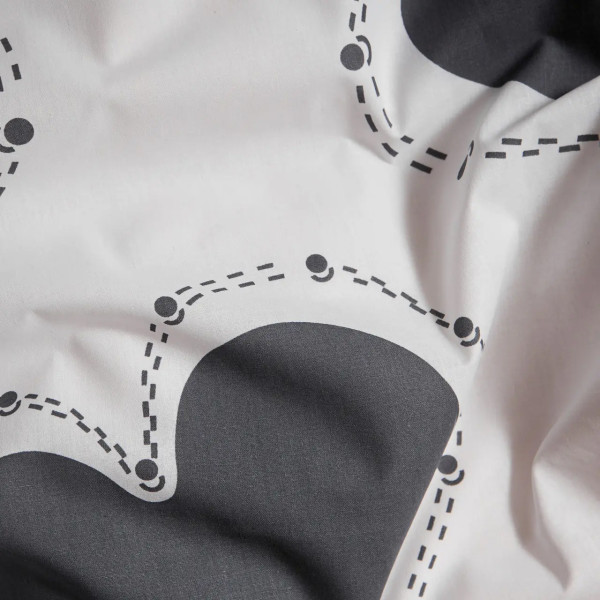 Фото - Комплект постільної білизни Moon&Star Бязь Gold Люкс Grey Love 200х220 нав. 2х70х70 (MS-820009357)