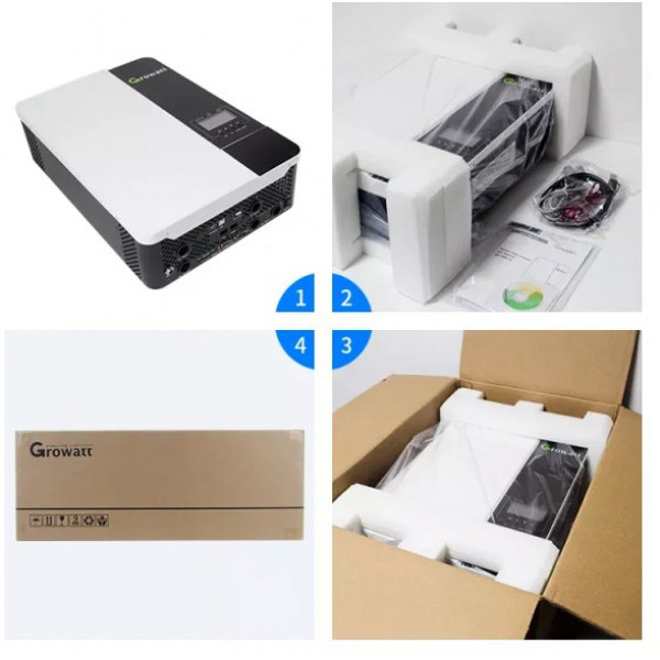 Фото - Інвертор автономний сонячний Growatt 3500W 48V 80A (SPF 3500ES)