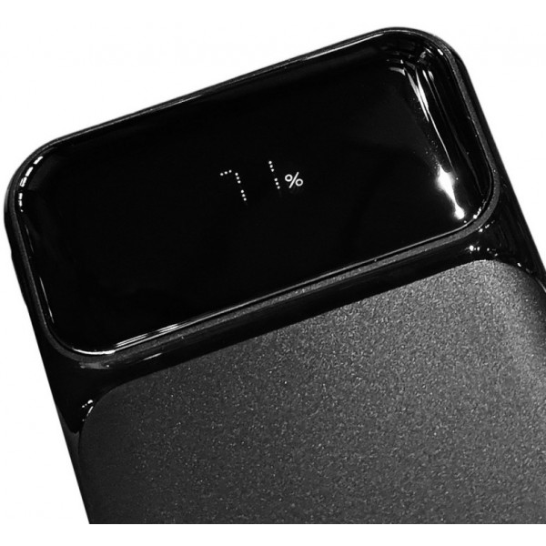 Фото - Батарея мобільна Grunhelm 10.000 mAh Black швидка зарядка 22.5W (GP-10BQC)