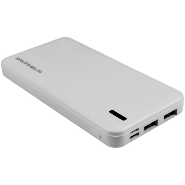 Фото - Батарея мобільна Grunhelm 10.000 mAh White (GP-10W)