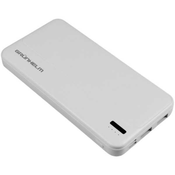 Фото - Батарея мобільна Grunhelm 10.000 mAh White (GP-10W)