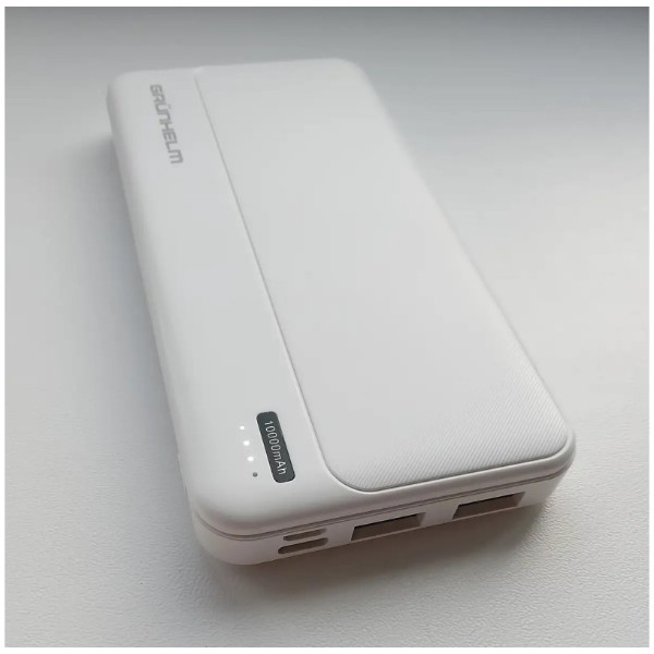 Фото - Батарея мобільна Grunhelm 10.000 mAh White (GP-10W)