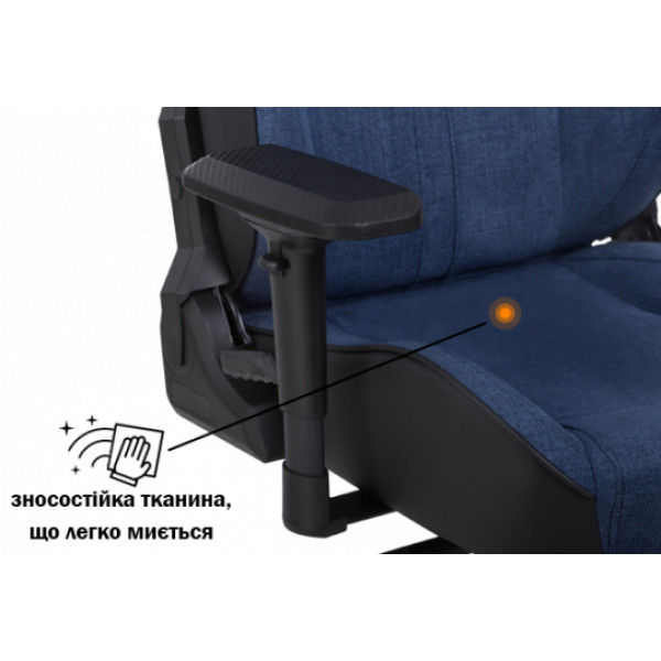 Фото - Крісло для геймерів GT Racer X-8009 Fabric Dark Blue/Black