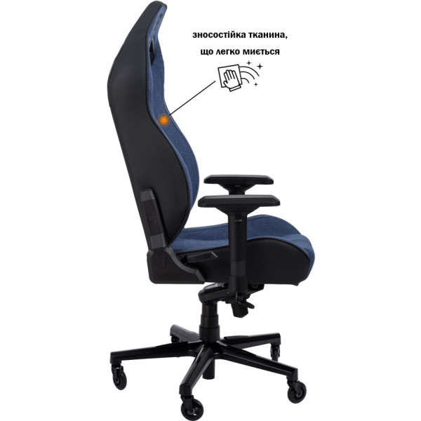 Фото - Крісло для геймерів GT Racer X-8009 Fabric Dark Blue/Black