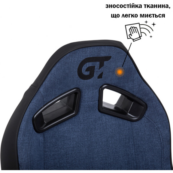 Фото - Крісло для геймерів GT Racer X-8009 Fabric Dark Blue/Black