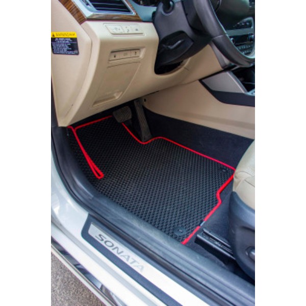 Фото - Коврики ворсовые в салон авто EVAtech Standard для Hyundai Sonata (LF) Hybrid 2014-2019 7 поколение Sedan USA черный кант HY43551CVB5KH3VEB
