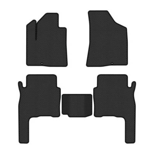 Фото - Килимки ворсові в салон авто EVAtech Standard для Hyundai Santa FE (CM) 5 seats 2006-2010 2 покоління SUV Korea чорний кант HY33308CVB5KD2VEB