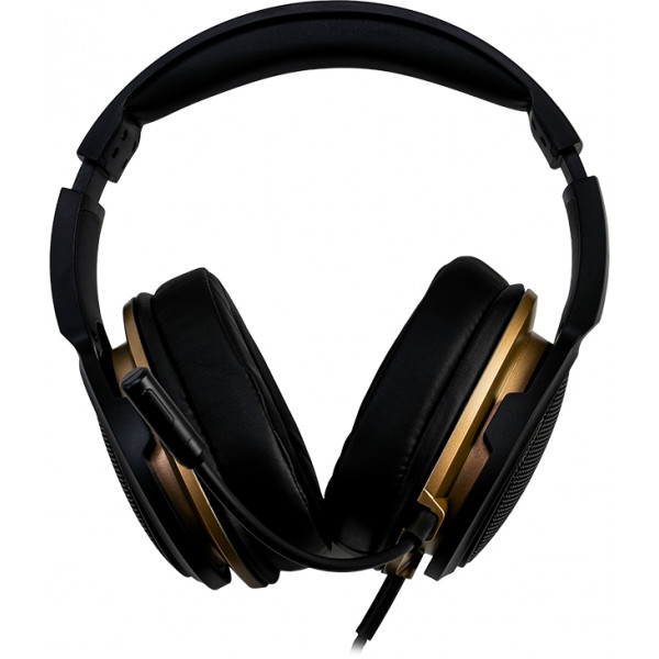 Фото - Гарнитура проводная игровая Hator Hellraizer Black/Gold (HTA-813)