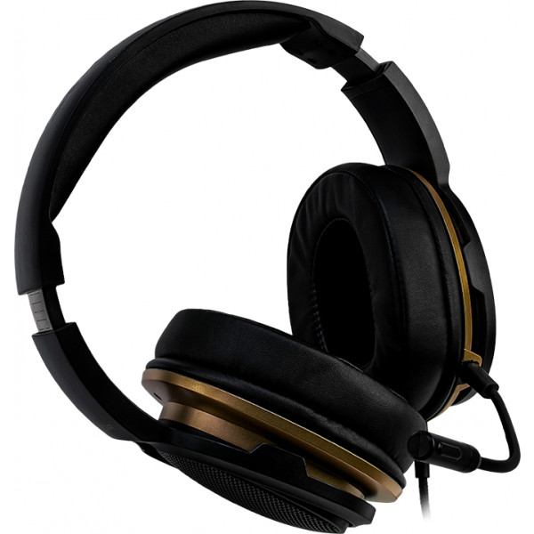 Фото - Гарнитура проводная игровая Hator Hellraizer Black/Gold (HTA-813)