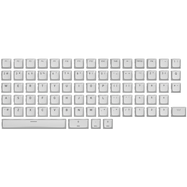 Фото - Дополнительные сменные клавиши для клавиатуры Hator OMA profile PBT keycap set white (HTS511)