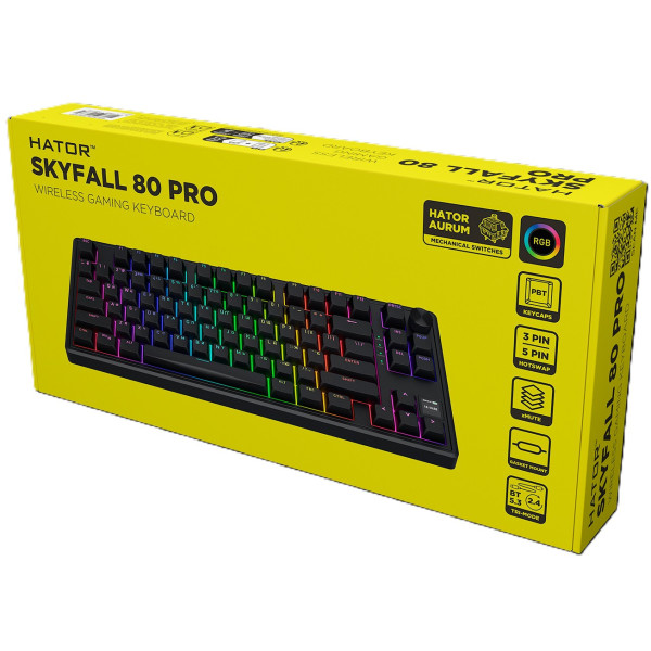 Фото - Клавиатура беспроводная игровая Hator Skyfall 80 PRO wireless black (HTK4181UA)