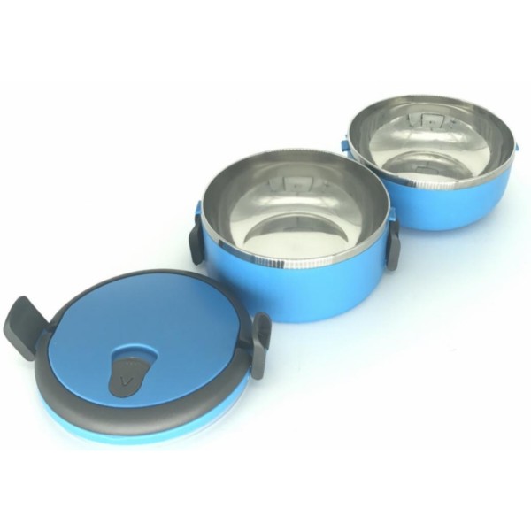 Фото - Термос для продуктів Heinner 0,7+0,7л Blue (HR-F-863-2A)