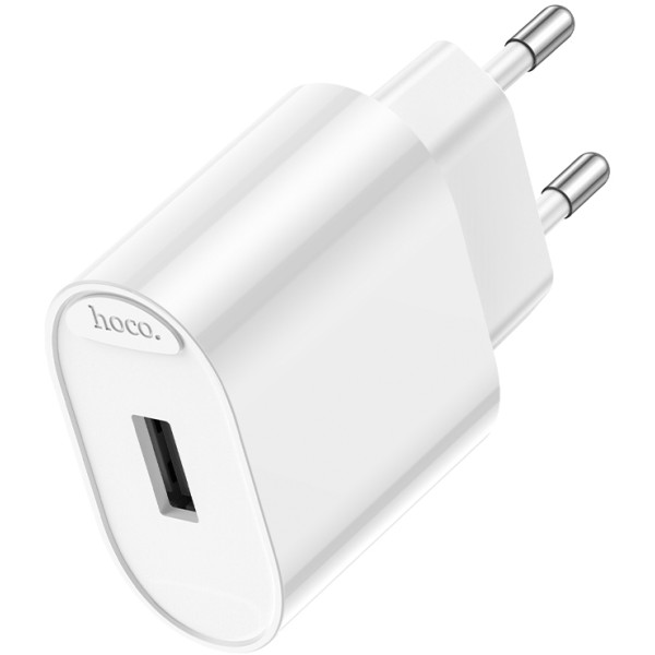 Фото - Мережевий зарядний пристрій HOCO C109A (10.5W) Fighter single port charger White (6942007656580)