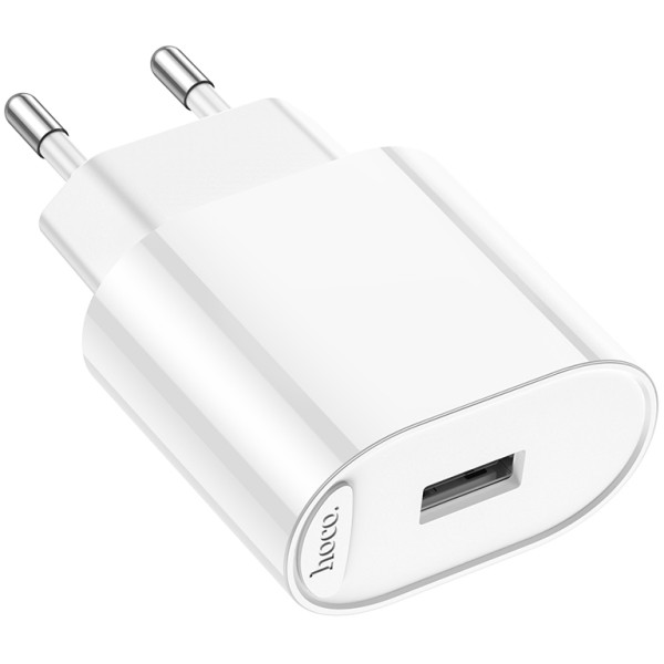 Фото - Мережевий зарядний пристрій HOCO C109A (10.5W) Fighter single port charger White (6942007656580)