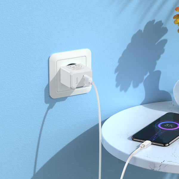 Фото - Сетевое зарядное устройство HOCO CS11A Ocean single port charger set(Micro) White (6942007603591)