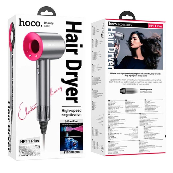 Фото - Фен HOCO HP11 Plus 1600W Rose Red (6942007631587)