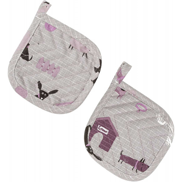 Фото - Набор прихваток Home Line ГАВ-ГАВ серо-сиреневый 2 шт. (178506)