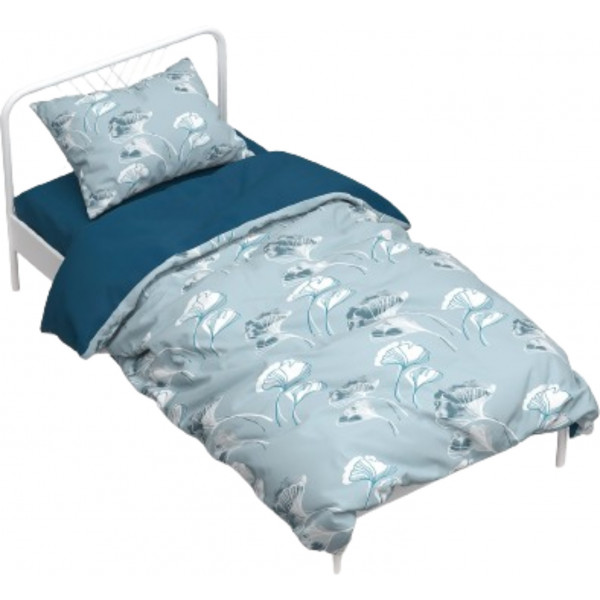Фото - Комплект постільної білизни Home Line Гінго білоба/сіро-блакитний (161418)