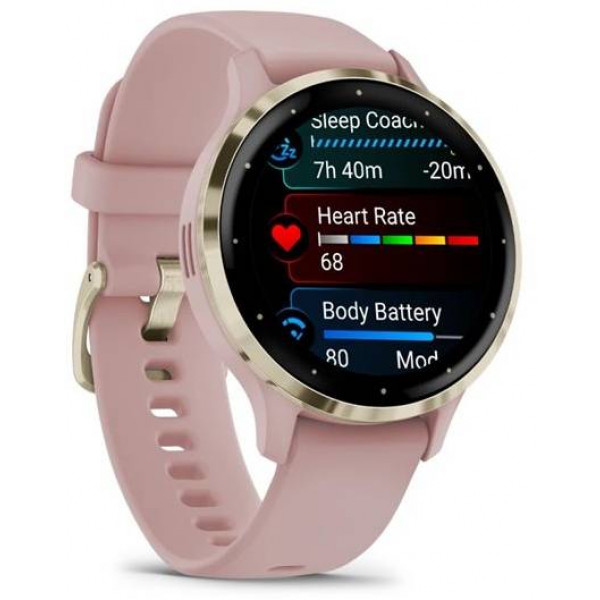 Фото - Смарт-годинник Garmin Venu 3S Dust Rose+Soft Gold (010-02785-03)