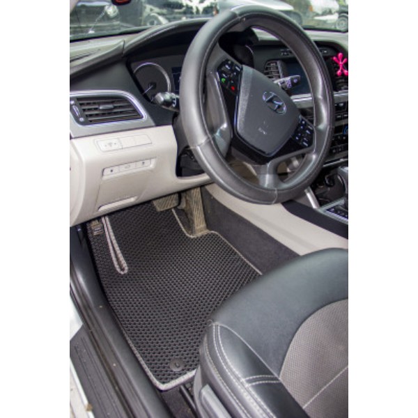 Фото - Коврики ворсовые в салон авто EVAtech Standard для Hyundai Sonata (LF) Hybrid 2014-2019 7 поколение Sedan USA черный кант HY43551PVB4KH3VEB