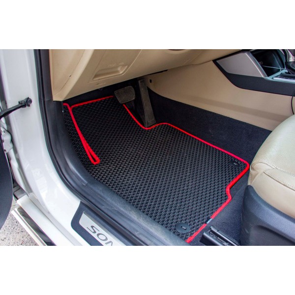 Фото - Коврики ворсовые в салон авто EVAtech Standard для Hyundai Sonata (LF) Hybrid 2014-2019 7 поколение Sedan USA черный кант HY43551PVB4KH3VEB