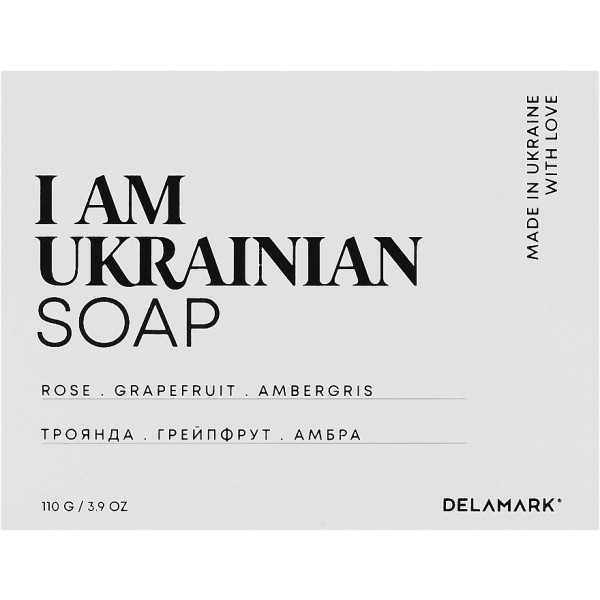 Фото - Тверде мило DeLaMark з ароматом троянди грейпфруту амбри 110 г (4820152333315)