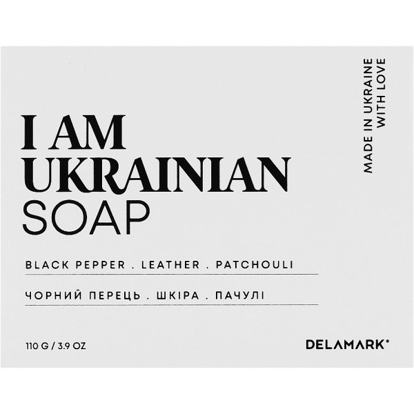 Фото - Тверде мило DeLaMark з ароматом чорного перцю шкіри пачулі 110 г (4820152333322)