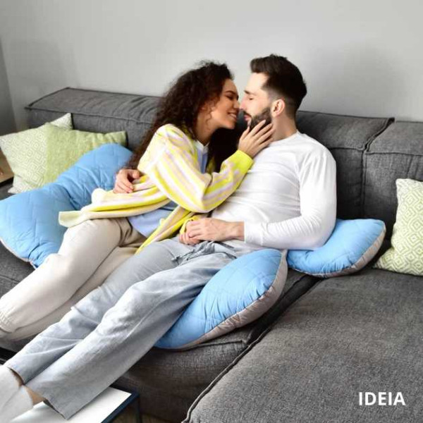 Фото - Подушка для майбутніх мам IDEIA П-подібна 140х75х20 см +нав. на блискавці (8-33724*003)