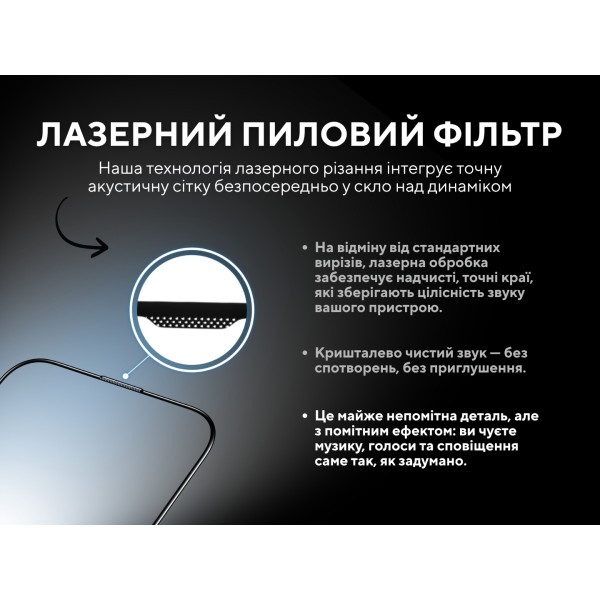 Фото - Защитное стекло для смартфона ILera DeLuxe Incognito FullCover Glass for iPhone 16 Pro (iLInDL16Pr)