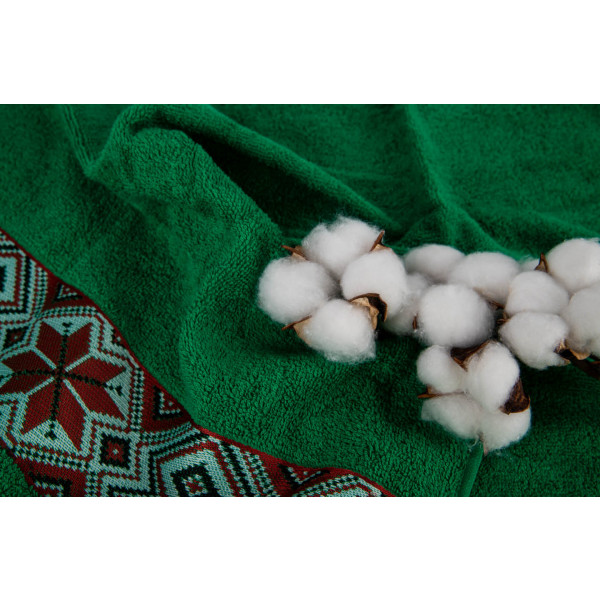 Фото - Полотенце для лица GM Textile махровое зеленое Единство 50х90
