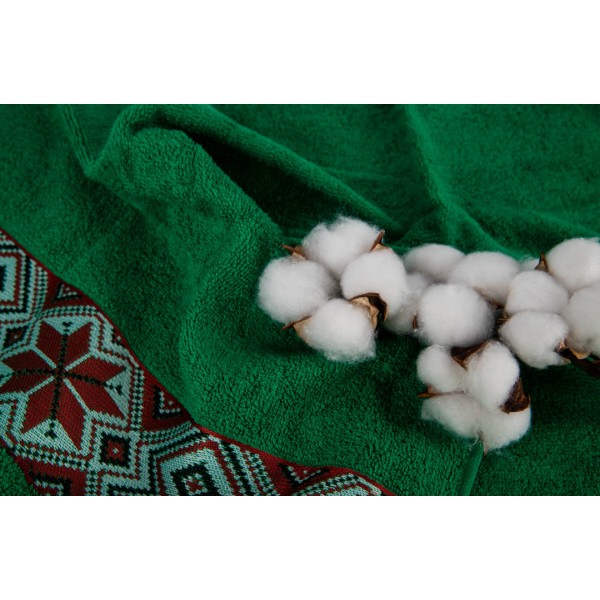 Фото - Полотенце банное GM Textile махровое зеленое Единство 70х140