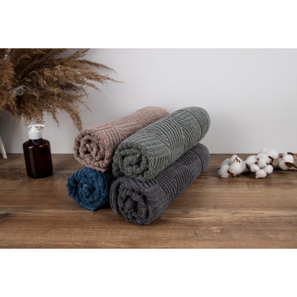 Фото - Рушник для обличчя GM Textile Уельс шоколадний махровий 50х90