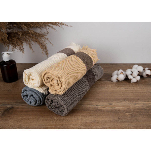 Фото - Рушник для обличчя GM Textile махровий сірий Осло 50x90