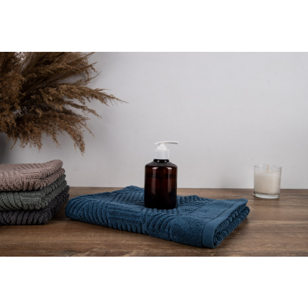 Фото - Рушник для рук GM Textile Уельс синій махровий 40х70